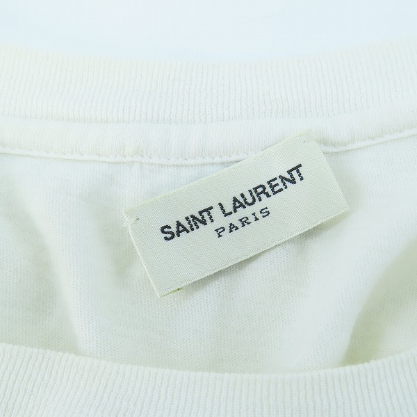 実際に弊社で買取させて頂いた【JPタグ】SAINT LAURENT PARIS/サンローランパリ シグネチャーロゴ Tシャツ 480406 YB1GN/Sの画像 2枚目