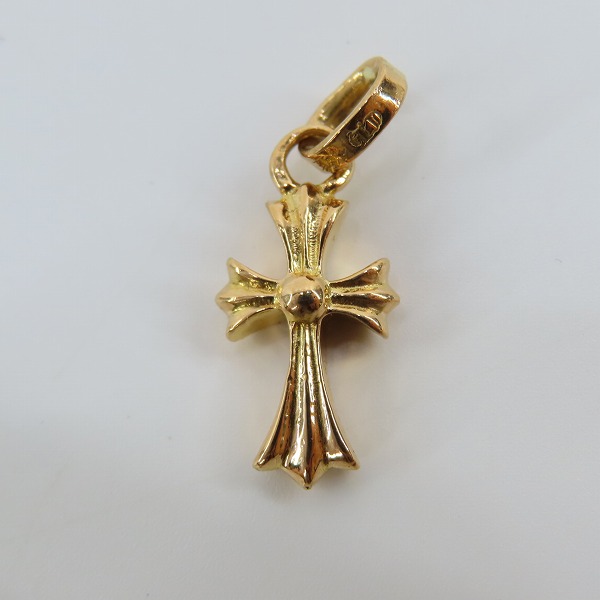 実際に弊社で買取させて頂いた（2）CHROME HEARTS/クロムハーツ 22K BABY FAT/ベビーファットクロス チャーム ｗ/エメラルドの画像 2枚目