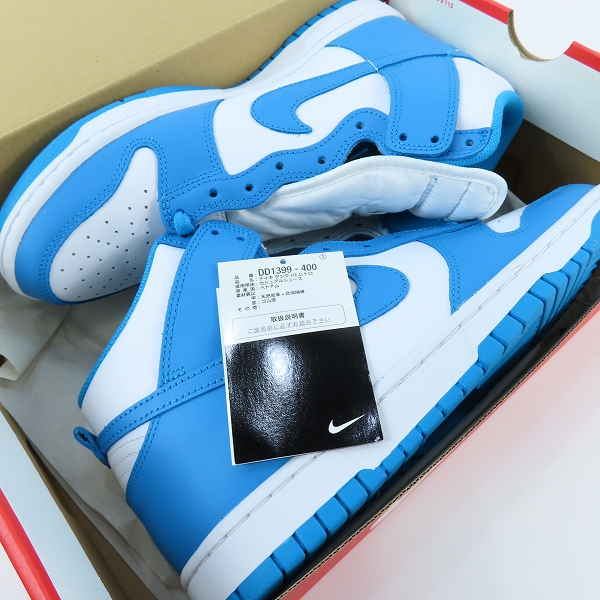 実際に弊社で買取させて頂いたNIKE/ナイキ DUNK HI RETRO/ダンクハイ チャンピオンシップ ブルー DD1399-400 /27の画像 7枚目