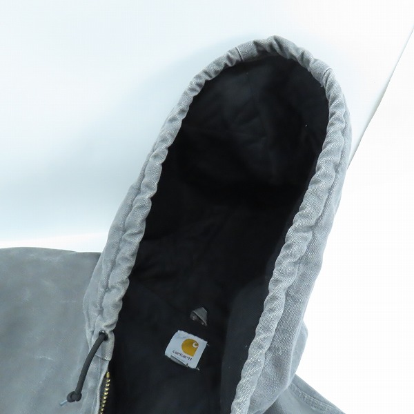 実際に弊社で買取させて頂いたCarhartt/カーハート BIG and Tall Washed Duck ThinsulateR ACTIVE Jacket/アクティブジャケット シンサレート  J130 GVL/XLの画像 4枚目