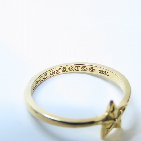 実際に弊社で買取させて頂いたCHROME HEARTS/クロムハーツ 22K BUBBLEGUM BBBLGM STAR バブルガム スター リング 12号の画像 7枚目