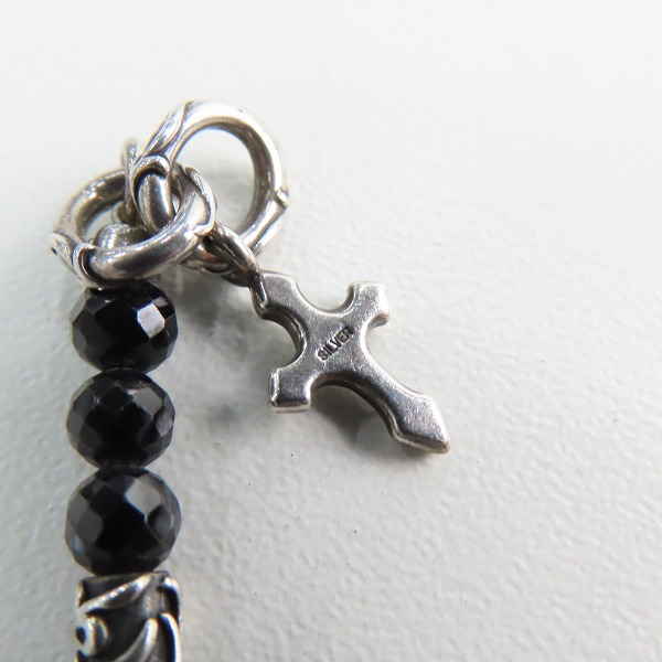 実際に弊社で買取させて頂いた【ギャラ付】Bloody Mary/ブラッディマリー クロス ブラックスピネル ブレスレットの画像 5枚目