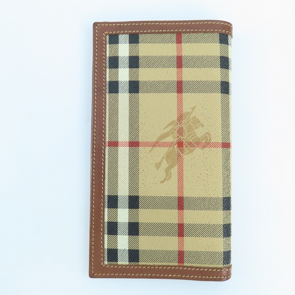 実際に弊社で買取させて頂いたBurberrys/バーバリーズ シャドーホース ノバチェック 二つ折り長財布/ロングウォレットの画像 1枚目