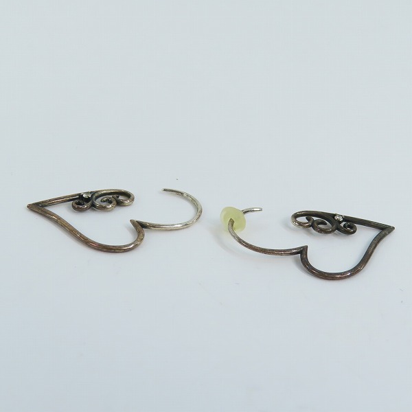 実際に弊社で買取させて頂いた【ギャラ付き】KONRON/コンロン アリスインワンダーランド ハートフープピアス の画像 3枚目