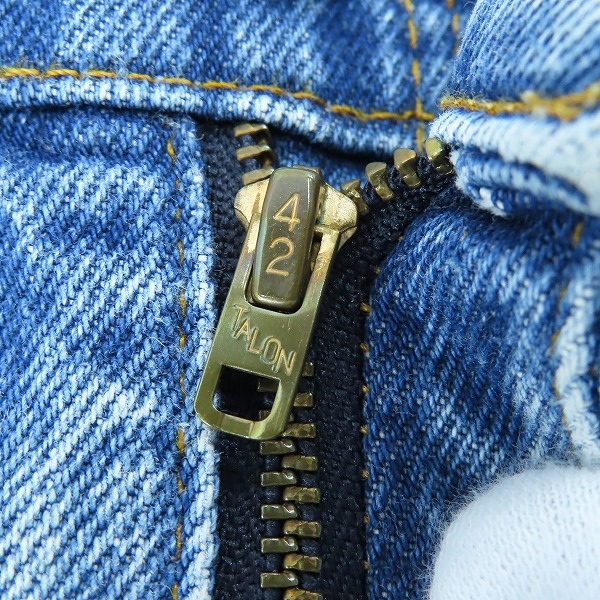 実際に弊社で買取させて頂いたLevi's/リーバイス 505-0217 デニム パンツ 42TALON ボタン裏650 82年製 W36の画像 8枚目