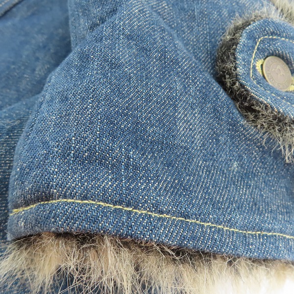 実際に弊社で買取させて頂いたBACK BONE/バックボーン フェイクファー デニムジャケット BB-J-012 /Sの画像 5枚目