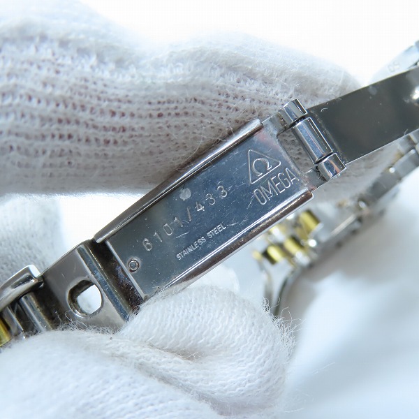 実際に弊社で買取させて頂いたOMEGA/オメガ DeVille デビル SS×YG クオーツ ゴールド文字盤 4260.13の画像 5枚目