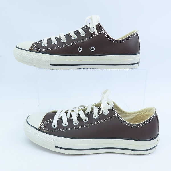 実際に弊社で買取させて頂いたCONVERSE/コンバース LEATHER ALL STAR OX/レザー オールスター ブラウン 1B418/26.0の画像 3枚目