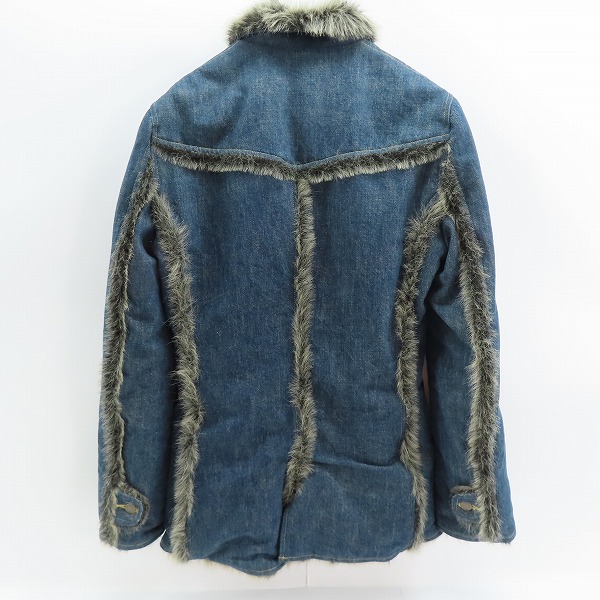 実際に弊社で買取させて頂いたBACK BONE/バックボーン フェイクファー デニムジャケット BB-J-012 /Sの画像 1枚目