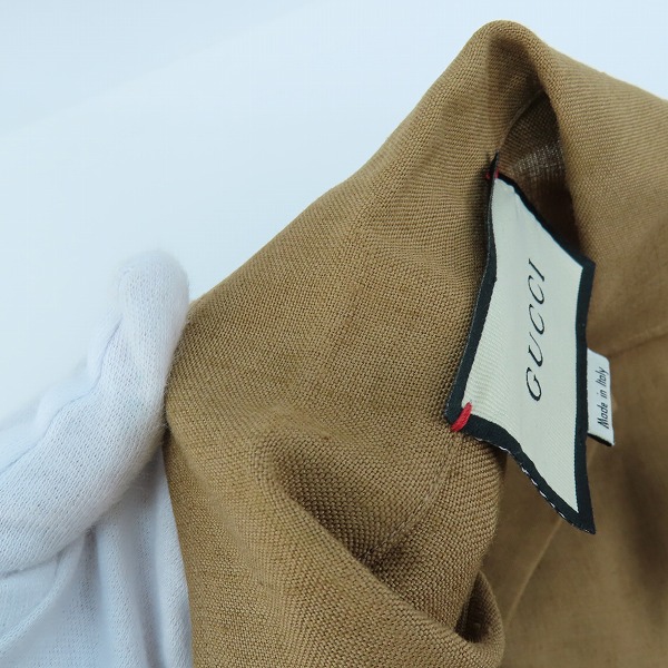 実際に弊社で買取させて頂いた【JPタグ】GUCCI/グッチ 20SS レーヨン オープンカラー ボーリングシャツ 623169 Z403L/42の画像 7枚目