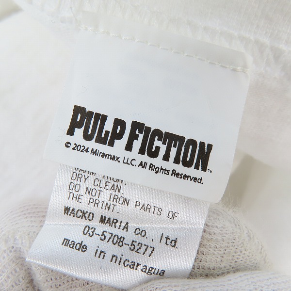 実際に弊社で買取させて頂いたWACKO MARIA/ワコマリア PULP FICTION CREW NECK LONG SLEEVE T-SHIRT (TYPE-3) ロングTシャツ PF-WM-LT03/Lの画像 4枚目