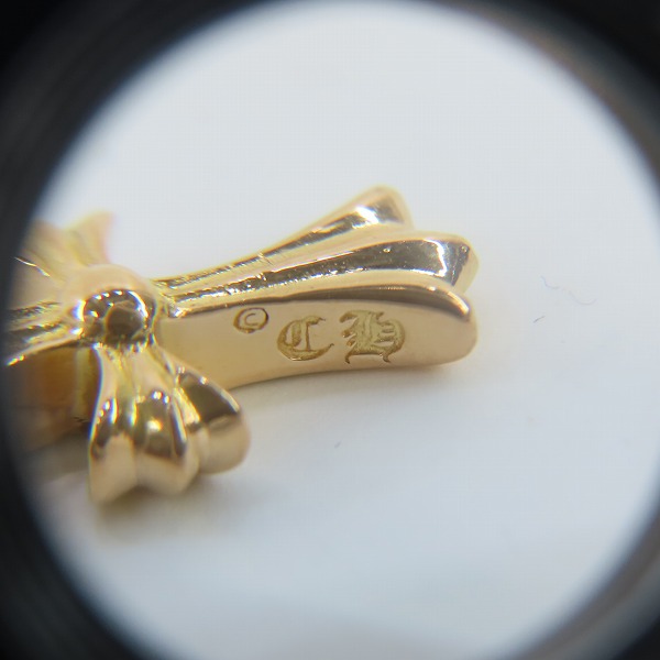 実際に弊社で買取させて頂いた（2）CHROME HEARTS/クロムハーツ 22K BABY FAT/ベビーファットクロス チャーム ｗ/エメラルドの画像 4枚目