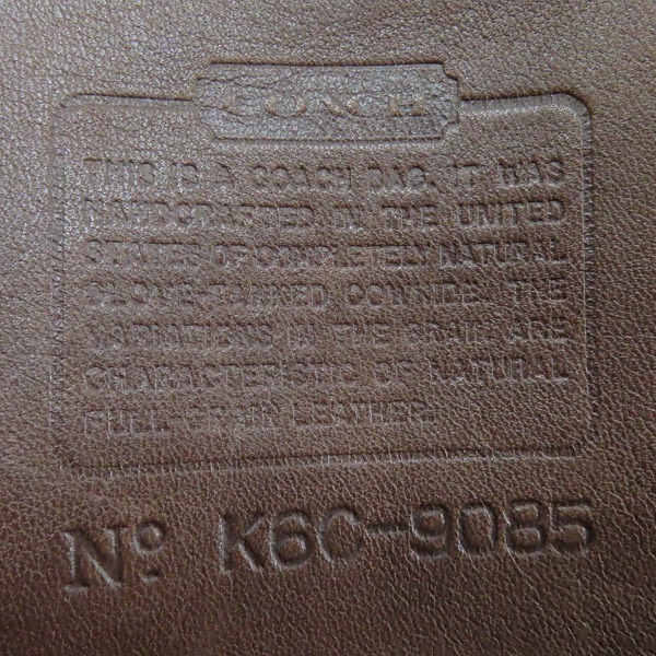 実際に弊社で買取させて頂いたCOACH/コーチ オールドコーチ レザーショルダーバッグ 9085の画像 4枚目