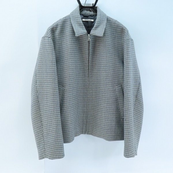 実際に弊社で買取させて頂いたAURALEE/オーラリー DOUBLE FACE CHECK ZIP BLOUSO/ブルーガンクラブチェックブルゾン・ジャケットA9AB02BN/4