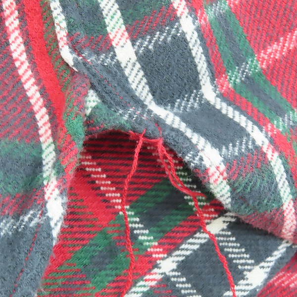実際に弊社で買取させて頂いた【未使用】 SUGAR CANE/シュガーケーン TWILL CHECK WORK SHIRT/ツイルチェック ワークシャツ/ネルシャツ レッド SC28501/XLの画像 5枚目