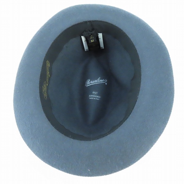 実際に弊社で買取させて頂いたBorsalino/ボルサリーノ 兎毛 リボン フェルト ハット /57の画像 4枚目