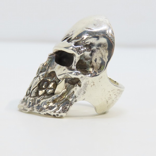 実際に弊社で買取させて頂いたCRAZY PIG DESIGNS/クレイジーピッグ PSYCHO S.O.B. SKULL RING サイコソブスカル リング/18.5-19.5号の画像 2枚目