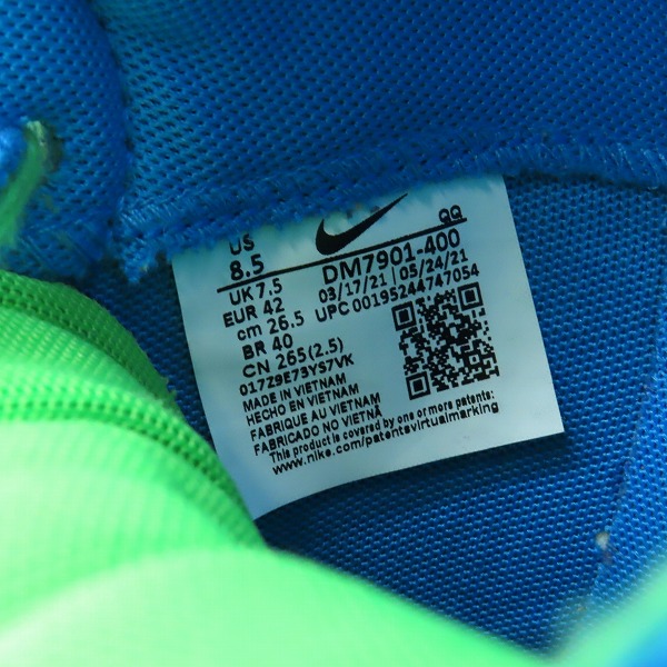 実際に弊社で買取させて頂いたNIKE×KAWS×sacai/ナイキ×カウズ×サカイ BLAZER LOW Neptune Blue/ネプチューン ブルー DM7901-400/26.5の画像 5枚目