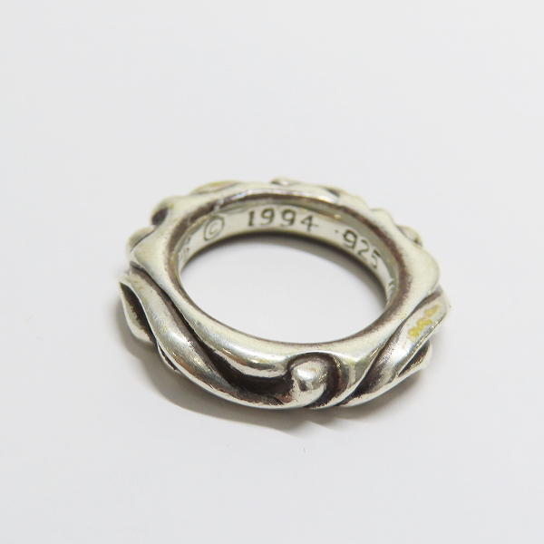 実際に弊社で買取させて頂いたCHROME HEARTS/クロムハーツ スクロール バンド リング/9号