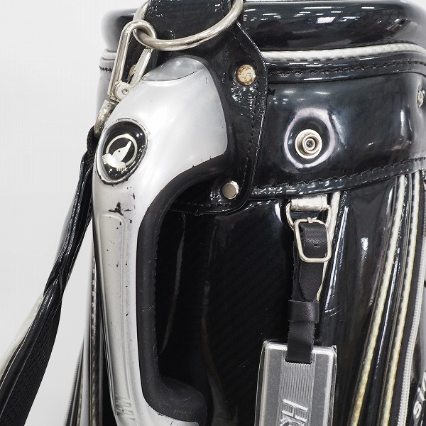 実際に弊社で買取させて頂いたHONMA/ホンマ ゴルフ CB-1728 9型 5分割キャディバッグ エナメル ブラックの画像 4枚目