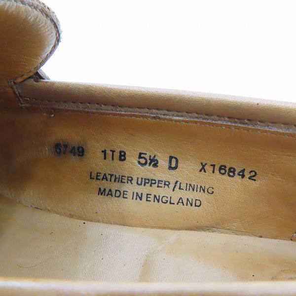 実際に弊社で買取させて頂いたCROCKETT＆JONES/クロケット＆ジョーンズ ハンドグレードライン コインローファー 5749/5.5の画像 5枚目