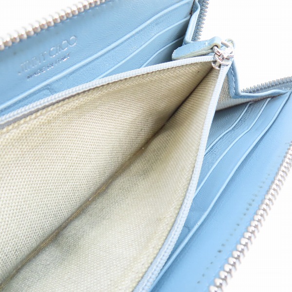 実際に弊社で買取させて頂いたJIMMY CHOO/ジミーチュウ ラウンドファスナー 長財布の画像 5枚目