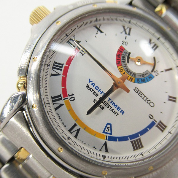 実際に弊社で買取させて頂いたSEIKO/セイコー YACHT TIMER/ヨットタイマー クォーツ メンズ 腕時計 8M37-7000【動作未確認】の画像 5枚目