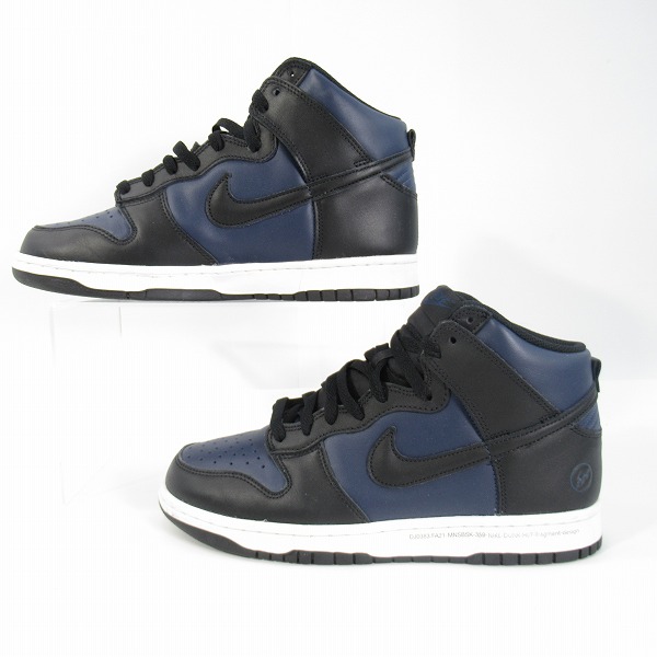実際に弊社で買取させて頂いたNIKE×FRAGMENT DESIGN/ナイキ×フラグメントデザイン DUNK HI/ダンク ハイ ミッドナイトネイビー DJ0383-400/27の画像 3枚目
