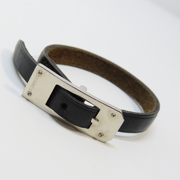 実際に弊社で買取させて頂いたHERMES/エルメス レザーブレスレット 