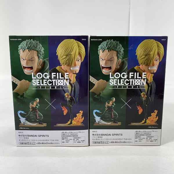 実際に弊社で買取させて頂いた【未開封】バンダイスピリッツ ONE PIECE/ワンピース LOG FILE SELECTION ゾロ/サンジ フィギュア 2点セットの画像 2枚目