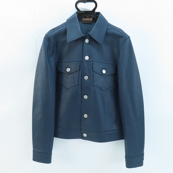 実際に弊社で買取させて頂いたDENIM×TOMORROWLAND/デニム×トゥモローランド BRUCE ラムレザー トラッカージャケット 48