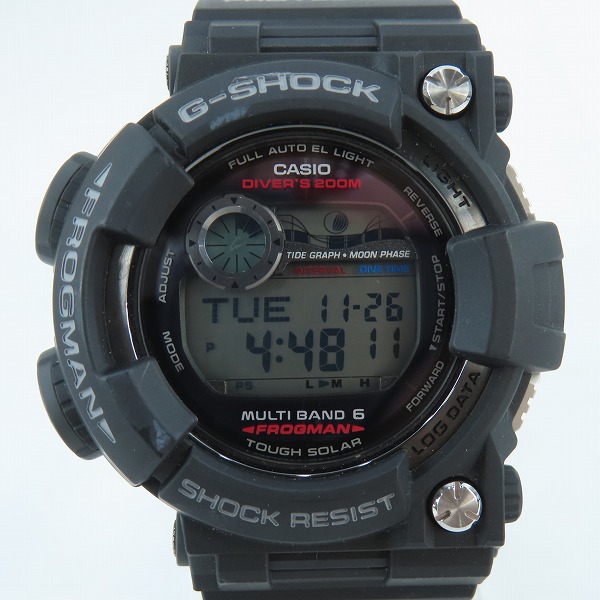 実際に弊社で買取させて頂いたG-SHOCK/Gショック FROGMAN/フロッグマン Master of G/マスターオブG ソーラー電波時計/ウォッチ GWF-1000-1JF