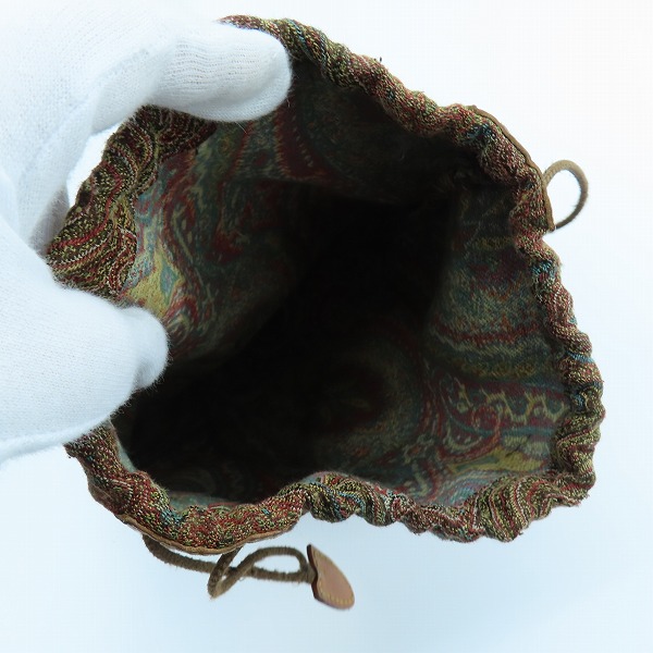 実際に弊社で買取させて頂いた【難有含む】ETRO/エトロ ペイズリー柄 ショルダーバッグ/ミニバッグ/巾着 3点セットの画像 2枚目