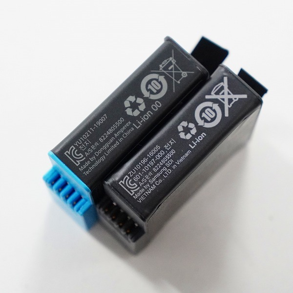 実際に弊社で買取させて頂いたGoPro/ゴープロ AABAT-001 SPJB1B HERO 5/6/7/8 用 純正 バッテリー 2点セット 動作確認済みの画像 3枚目