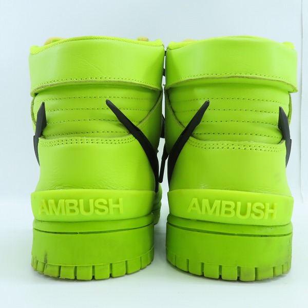 実際に弊社で買取させて頂いたNIKE×AMBUSH/ナイキ×アンブッシュ DUNK HIGH/ダンクハイ フラッシュライム CU7544-300/27.0の画像 1枚目