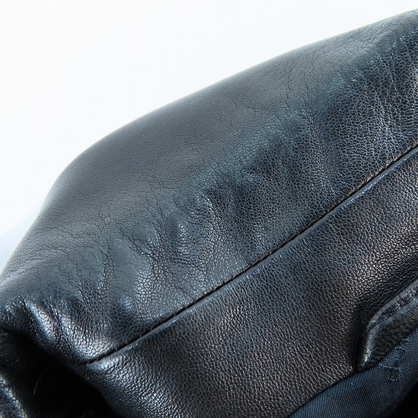 実際に弊社で買取させて頂いたDunhill/ダンヒル ラムスキン レザー ジャケット/Mの画像 6枚目