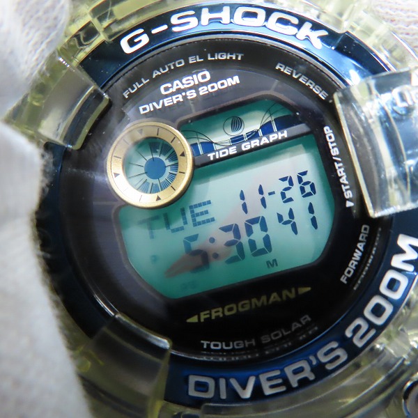 実際に弊社で買取させて頂いたG-SHOCK/Gショック LOVE THE SEA AND THE EARTH 25周年記念 イルクジ フロッグマン GF-8251K-7JRの画像 5枚目