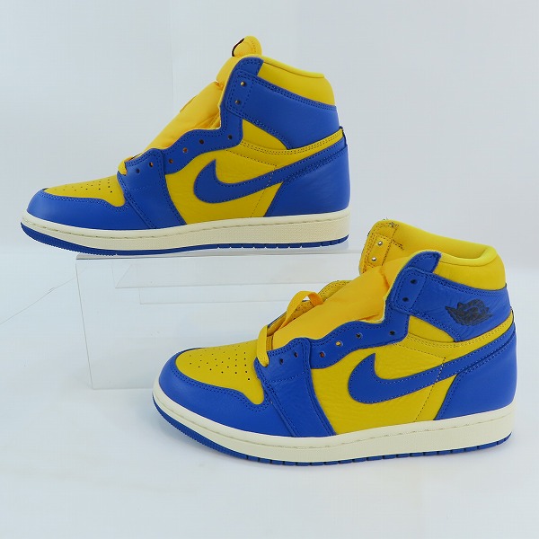 実際に弊社で買取させて頂いた【未使用】NIKE/ナイキ WMNS AIR JORDAN 1 RETRO HIGH OG/エアジョーダン 1 レトロ ハイ リバースレイニー FD2596-700/25.5の画像 3枚目