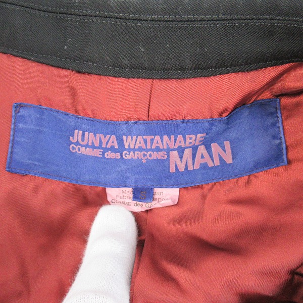 実際に弊社で買取させて頂いたJUNYA WATANABE COMME des GARCONS MAN/ジュンヤワタナベコムデギャルソンマン テーラードジャケット WP-J008/Sの画像 2枚目