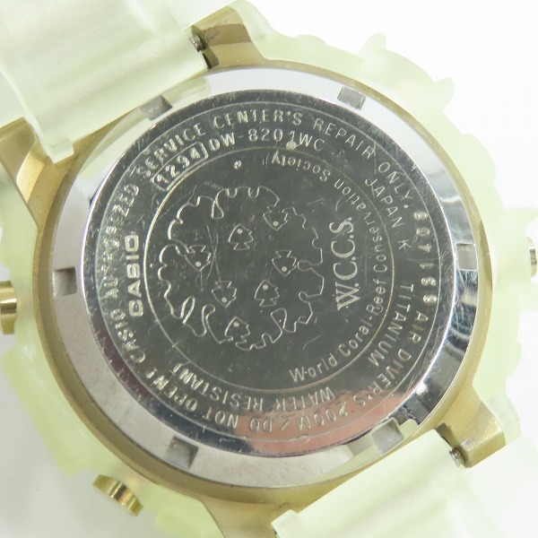 実際に弊社で買取させて頂いたG-SHOCK/Gショック W.C.C.S FROGMAN/フロッグマン ELマンタ DW-8201WC-9Tの画像 3枚目