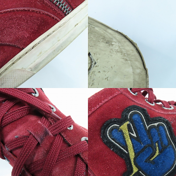 実際に弊社で買取させて頂いたLouis Vuitton/ルイヴィトン 2014 ピースマーク スエード ハイカットスニーカー/7の画像 8枚目