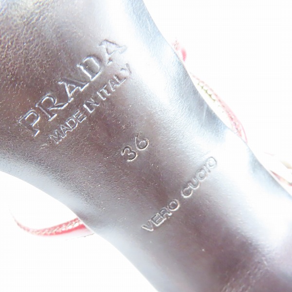 実際に弊社で買取させて頂いたPRADA/プラダ レディース  サンダル/36の画像 5枚目