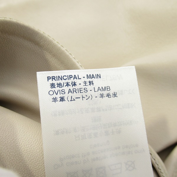 実際に弊社で買取させて頂いた【JPタグ】LOUIS VUITTON/ルイヴィトン 2018年製 レザージップアップブルゾン RM181 GCR HEL76W/44の画像 4枚目