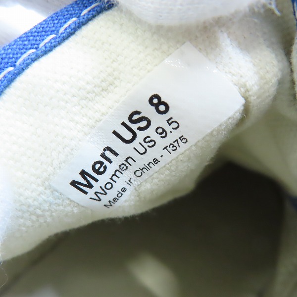 実際に弊社で買取させて頂いたVANS/バンズ オリジナルズ OFF THE WALL/オフ ザ ウォール ローカットスニーカー ブルー×イエロー T375/8の画像 5枚目