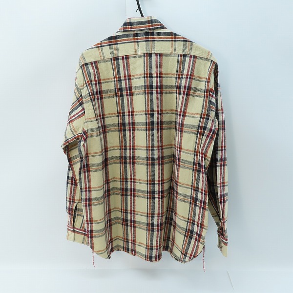 実際に弊社で買取させて頂いた【未使用】 SUGAR CANE/シュガーケーン TWILL CHECK WORK SHIRT/ツイルチェック ワークシャツ オフホワイト SC28235/XLの画像 1枚目