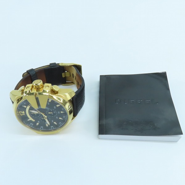 実際に弊社で買取させて頂いたDIESEL/ディーゼル MEGA CHIEF/メガチーフ クオーツ 腕時計 DZ-4344【動作未確認】の画像 8枚目