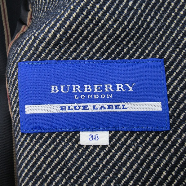 実際に弊社で買取させて頂いたBurberry London BLUE LABEL/バーバリーロンドン ブルーレーベル ダブルライダース ジャケット FCF22-632-29/38の画像 4枚目