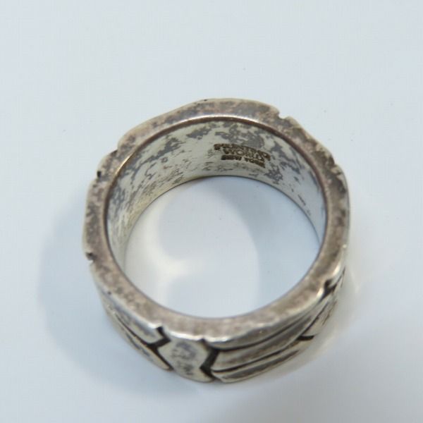 実際に弊社で買取させて頂いたHUNTING WORLD/ハンティングワールド シルバー リング 18-19号の画像 5枚目