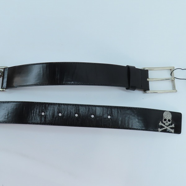 実際に弊社で買取させて頂いた【未使用】mastermind JAPAN/マスターマインドジャパン チェーン×レザー ベルト MY-BE03-B-1/Lの画像 1枚目