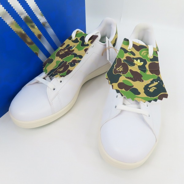 実際に弊社で買取させて頂いた【未使用】A BATHING APE×adidas/アベイシングエイプ×アディダス Stan Smith Golf スタンスミス ゴルフ IG5916 28.5